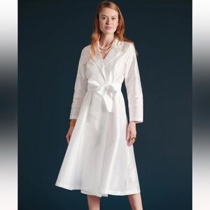Frances Valentine Lucille Wrap Dress in Ivory - size L